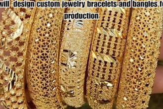 design custom jewelry bracelets and bangles for production