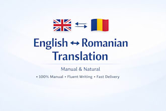 translate english to romanian manually and naturally