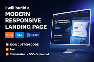 build a modern responsive landing page