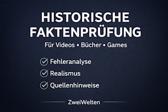 korrigiere historische fehler in deinem video, buch, spiel, faktenprüfung