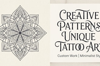 design custom tattoo art, typography, and creative patterns