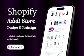 design 7 figure adult shopify store, lingerie website toy store, adult store SEO