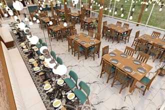design your cafe, food truck, restaurant, food court hotel interior and exterior