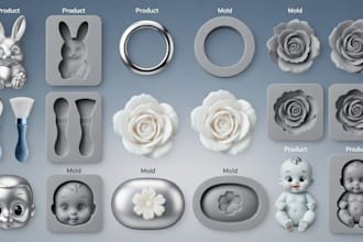 create custom silicon mold chocolate mold resin mold 3d cad printable