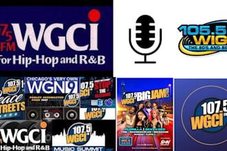 do professional airplay promotion for your song on wgci, chicago wgn radio