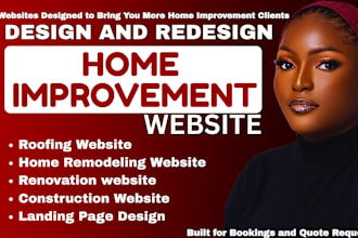 home improvement website contractor, roofing website home remodeling landing pag