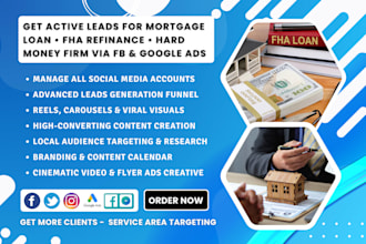 get you mortgage loan leads fha refinance hard money leads via fb ads google ads