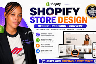 design or redesign shopify store for high conversion