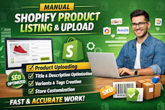 do manually shopify product listing and shopify product upload