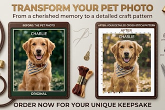 create a custom cross stitch pattern from your photo