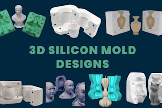 design custom silicone mold for resin casting, chocolate soap candle mold stl
