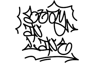 professional graffiti tag lettering for names, logo, or brands