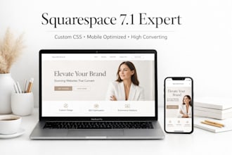 high converting squarespace 71 website with custom CSS and mobile UX designs