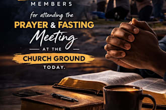 create posters, logo, flyers, for churches and social media