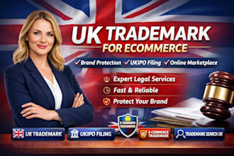 do UK trademark for ecommerce , amazon brand registry , ukipo filing and search