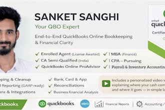 manage quickbooks online bookkeeping, cleanup, migration and reports