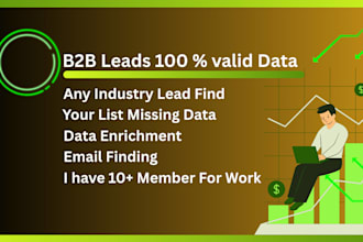 do b2b lead generation, email list, and data enrichment, prospect listing
