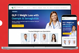 design responsive ozempic, glp1 and semaglutide weight loss website