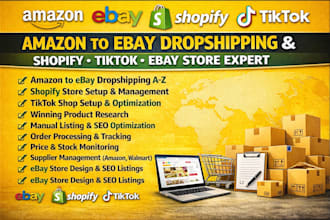 do amazon to ebay shopify dropshipping tiktok shop manager ebay store design