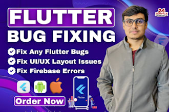 fix flutter bug, flutter error and add features in your flutter app