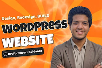 build, rebuild, design, redesign wordpress website, business website deve