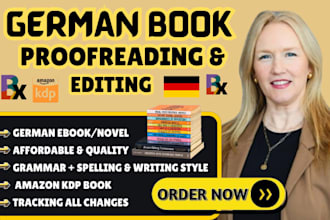 professionally proofread and edit your german book, ebook or novel text native