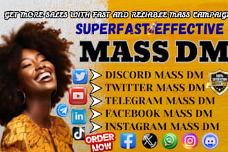 do targeted instagram, twitter and telegram mass dm outreach for lead generation