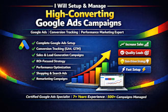 setup and manage google ads PPC campaigns as expert manager for business