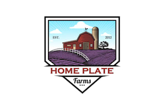 design home plate farms monogram logo