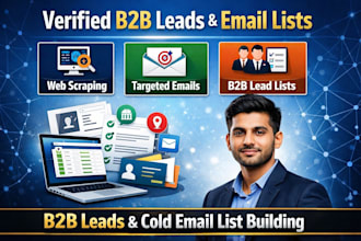 provide verified b2b leads, web scraping and targeted cold email list building