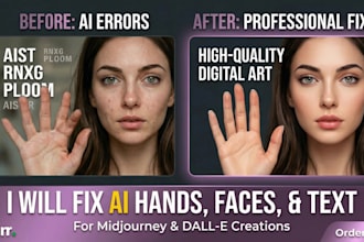 fix ai hands faces and text in your midjourney or dall e art