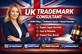 handle international UK trademark filing , ukipo search and office action