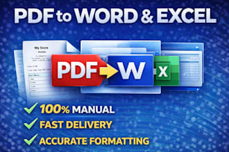 convert PDF to word or excel with accurate manual formatting