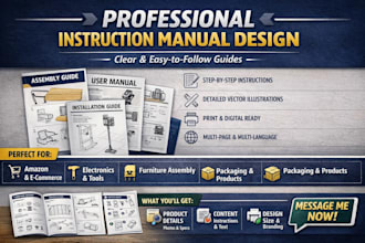 make an instruction product design in ikea style step guide for project