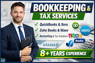 bookkeeping,quickbooks cleanup, xero and wave expert