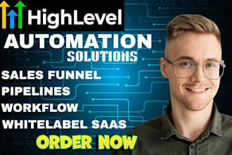 build gohighlevel website, ghl funnel, workflow and survey form