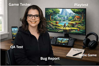 be your dedicated game tester QA for PC mobile steam