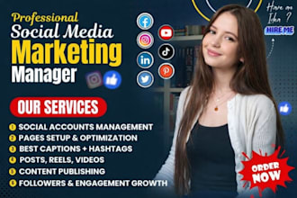 manage and grow your social media with engaging content and strategy