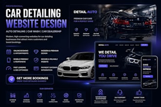 car detailing auto detailing car wash website auto detailing logo car dealership