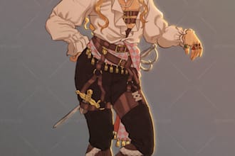 create dnd character art, fantasy character illustration, and concept art