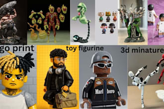 3d lego model, lego minifigure, lego bjd, toy design stl for 3d print