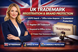 register UK trademark , ukipo search , office action and ecommerce brand protect