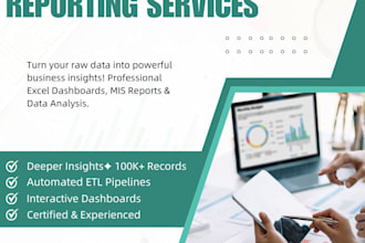 create excel dashboard and mis reports for your business data
