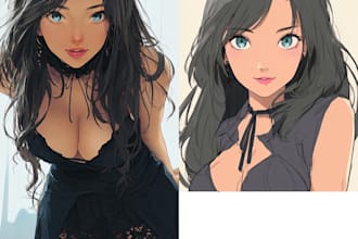 create a anime girls nsfw