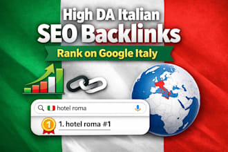 build high da italian SEO backlinks for google italy ranking