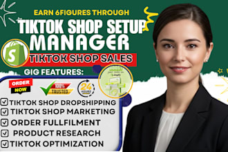 manage tiktok shop dropshippping product research and listing, tik tok shop ads
