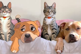 draw your pet into a disney illustration