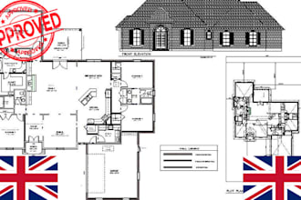cruixie concrete slab, floor plan, foundation plan and permit stamp