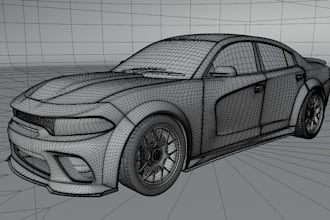 complex 3d car model, car parts, bodykit,rear spoiler,bumper,fender,fivem serve