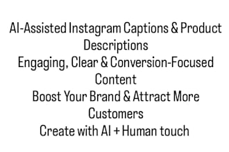 write ai assisted instagram captions and product descriptions